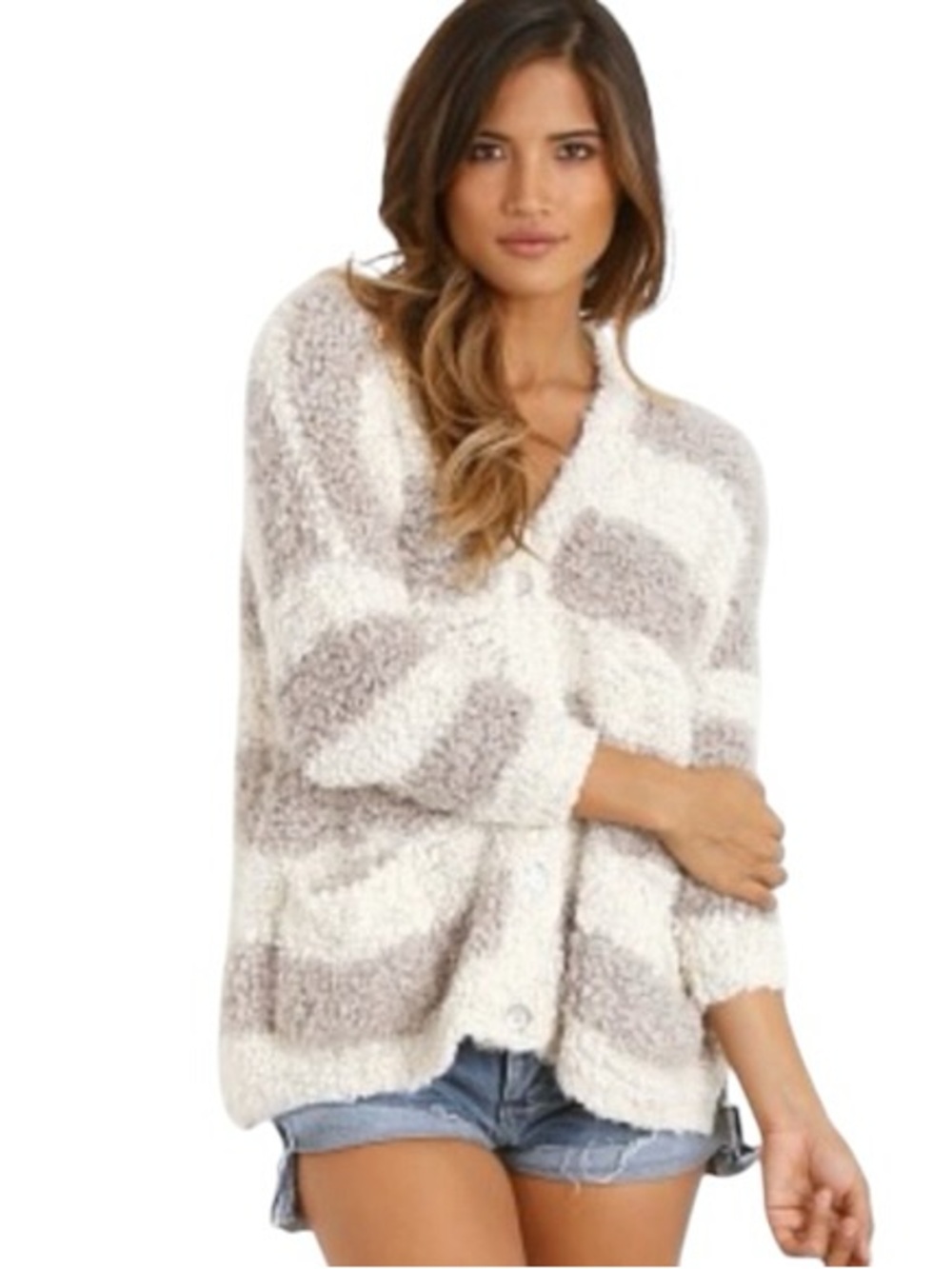 FREE PEOPLE Chunky Boucle Knit Cardigan